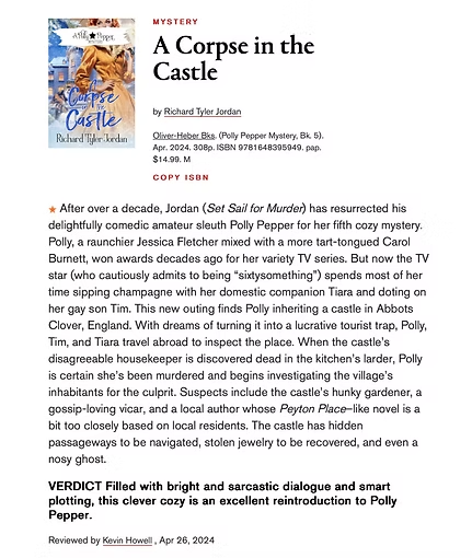 Library Journal review of A Corpse in the Castle